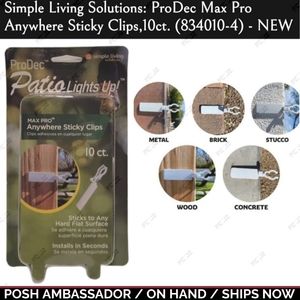 Simple Living Solutions: ProDec, Max Pro Anywhere Sticky Clips, 10ct - NEW